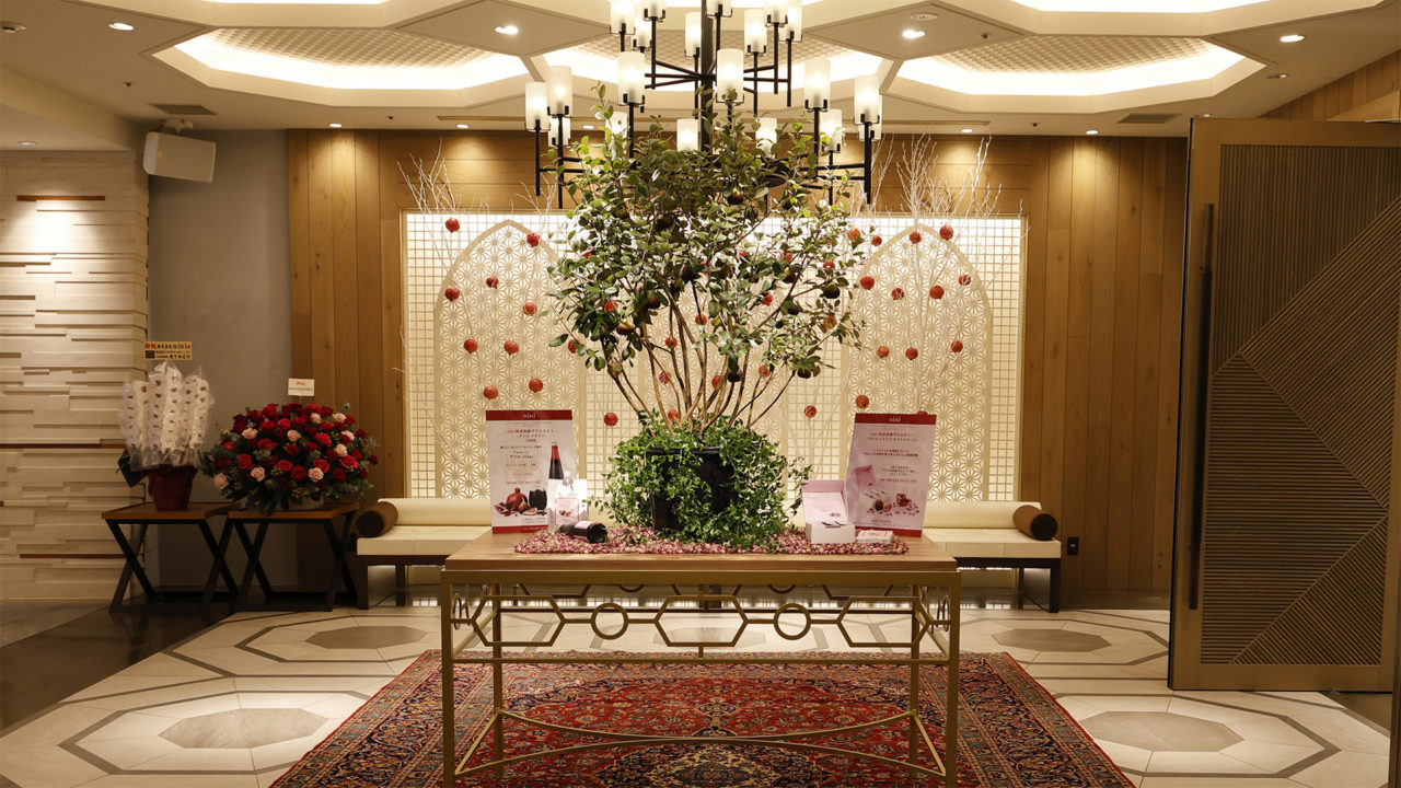 新製品発表会入口ロビー